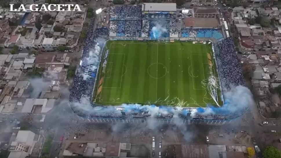 Mirá el recibimiento a Atlético filmado desde un drone