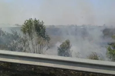 La ruta 38 arde por la quema de cañaverales