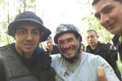 En fotos: así fue el rescate del aladeltista que se había extraviado en los cerros