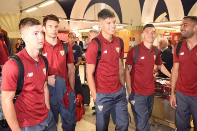 Con dos tucumanos en el plantel, Sevilla llegó a Turín para debutar en la Champions