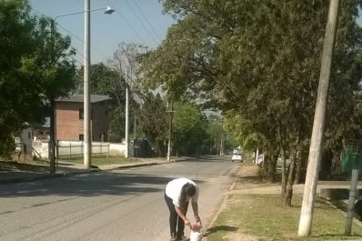 Pintar el cordón y limpiar las calles, a cargo de los vecinos