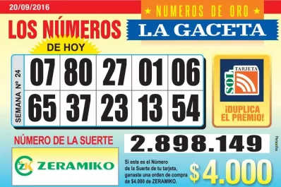 Los Números de Oro de LA GACETA