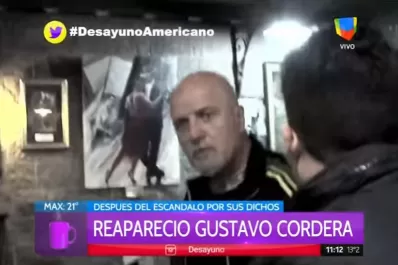 La reacción de Gustavo Cordera ante las preguntas de un periodista