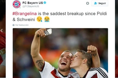 En Bayern Munich hicieron una broma sobre la separación de Angelina Jolie y Brad Pitt