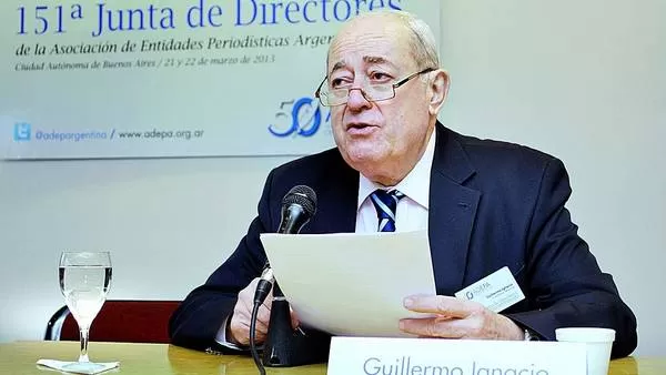  GUILLERMO IGNACIO. Presidente del Consejo Consultivo de ADEPA. ARCHIVO