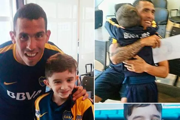 Emotivo: Tevez le dedicó sus goles a un niño del Hospital Garrahan