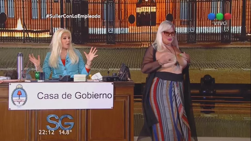 Silvia Suller hizo topless en el programa de Susana Giménez