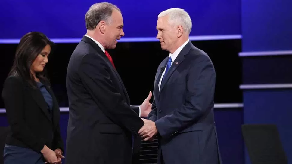 CANDIDATOS A VICE. Los hombres del debate estadounidense: Mike Pence y Tim Kaine. FOTO TOMADA DE LANACION.COM.AR