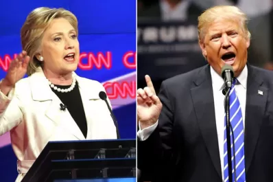 En su peor momento y obligado a aclarar que no se baja, Trump debate con Hillary