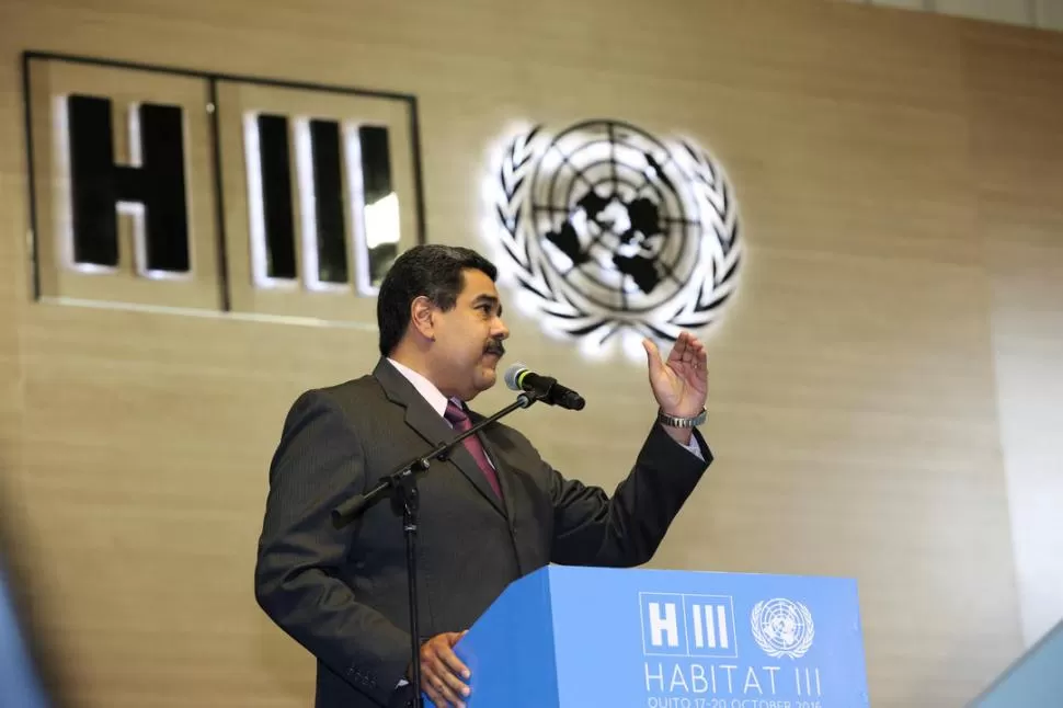EN QUITO. Maduro habló en la Conferencia ONU sobre Vivienda y Desarrollo Urbano Sostenible Habitat III. reuters 