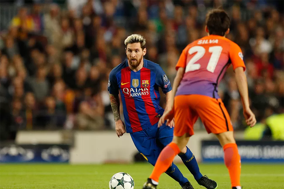 Barcelona goleó a Manchester City con un hat-trick de Messi y el gol de Neymar