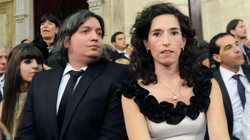 MATRIMONIO. Máximo Kirchner y su esposa Rocío García. FOTO TOMADA DE INFOBAE.COM