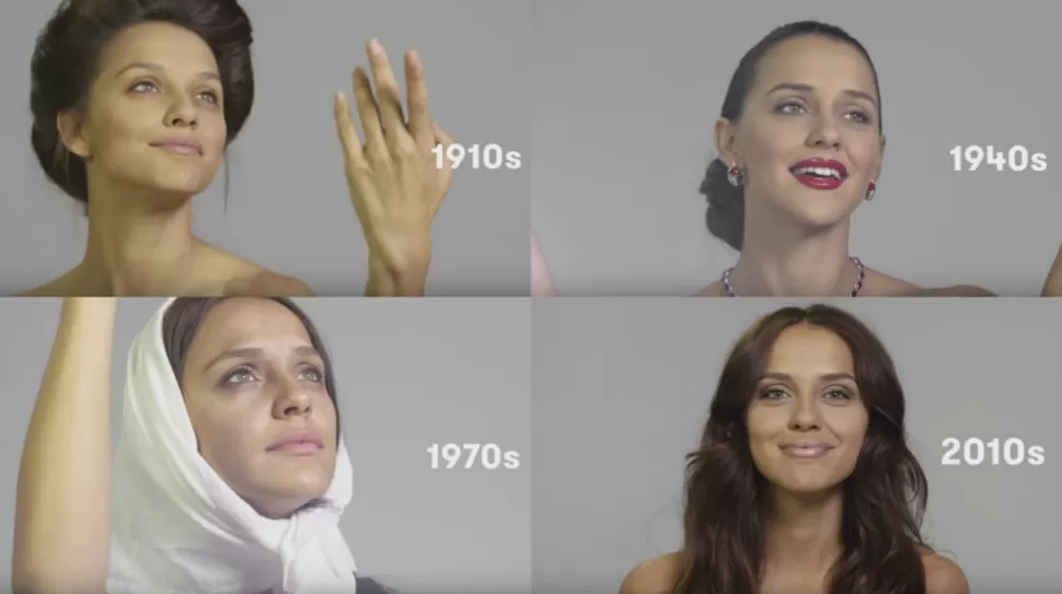 El video realiza un repaso de los últimos 100 años de la moda en nuestro país.