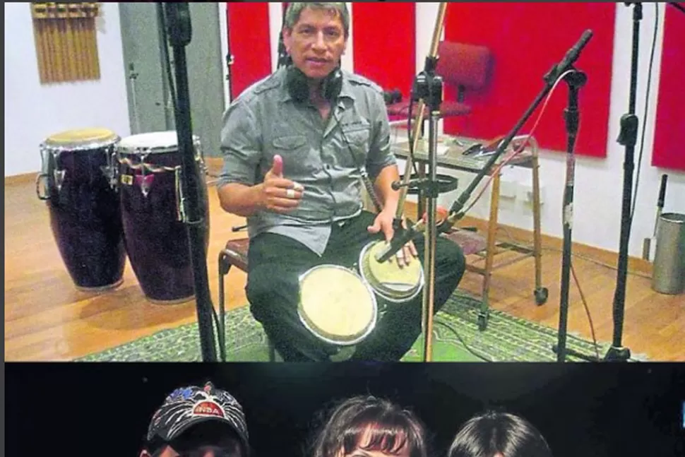 ADIÓS. Natalia Oreiro junto a Edwin Manrique, percusionista de la banda de Gilda.FOTO TOMADA DE LA CUENTA DE INSTAGRAM DE GILDA LA PELÍCULA.