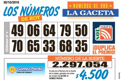 Los Números de Oro de LA GACETA