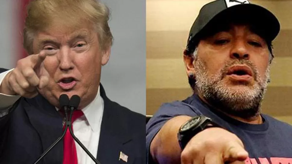 Polémica por una comparación entre Donald Trump y Maradona
