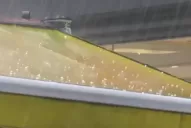 Todos bajo techo: la furia de la granizada filmada en cámara lenta