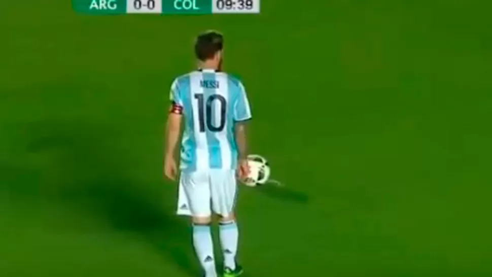 En el precalentamiento, Messi había marcado el mismo gol que le hizo a Colombia