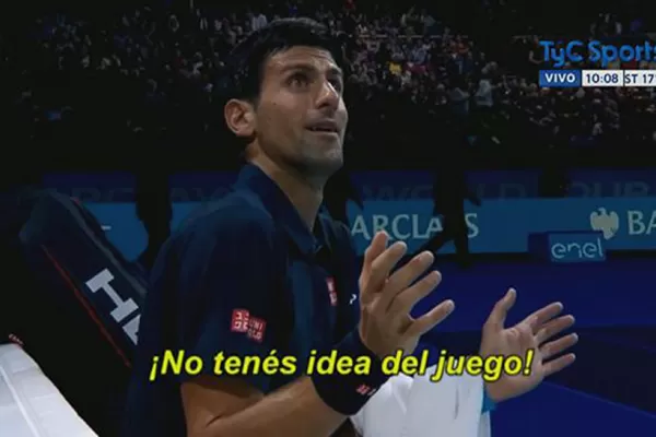 Video: ¡no tenés idea del juego!, le recriminó Djokovic al juez de silla