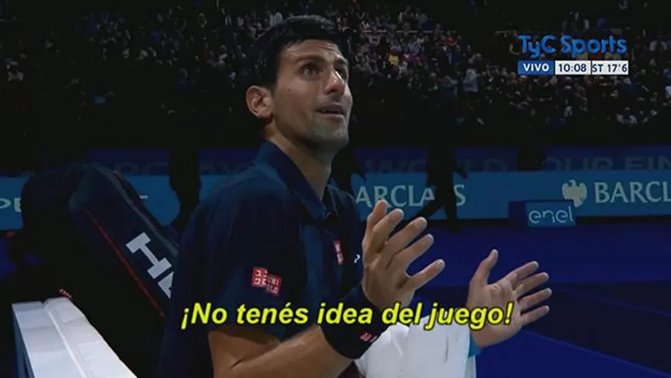 Video: ¡no tenés idea del juego!, le recriminó Djokovic al juez de silla