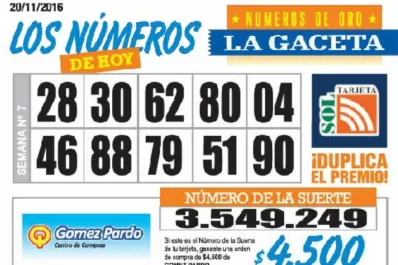 Los Números de Oro de LA GACETA