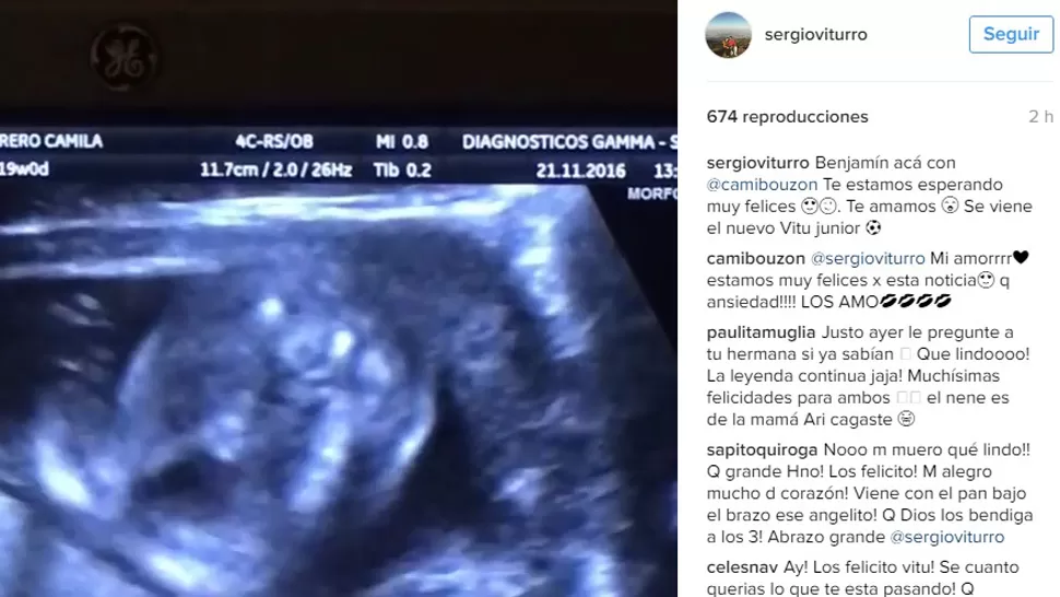 Nuevo Santo: Viturro será papá y subió un video de la ecografía a Instagram