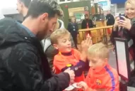 Video: la emoción de dos niños al conocer a Messi