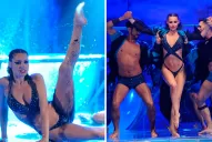 Video: Pampita fue ovacionada en una nueva gala del aquadance