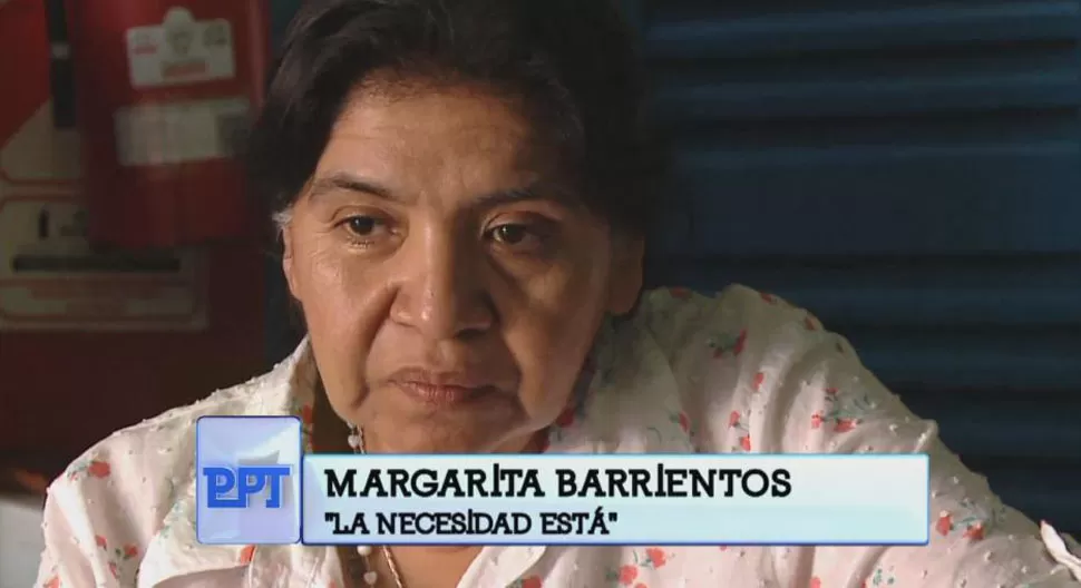 DECLARACIONES. Margarita Barrientos, dirigente social cercana a Mauricio Macri. FOTO TOMADA DE EL TRECE TV.COM 