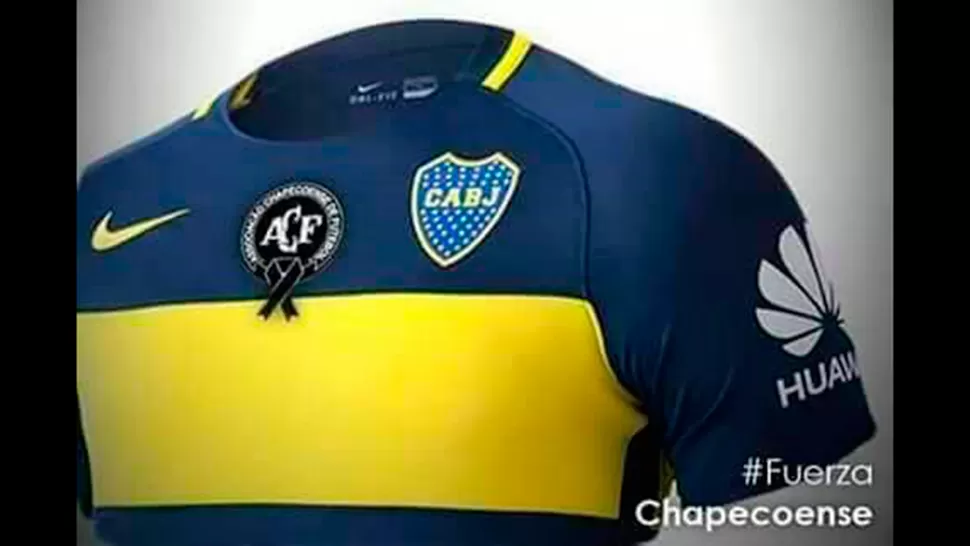 El domingo, Boca y Racing llevarán un escudo de Chapecoense en sus camisetas