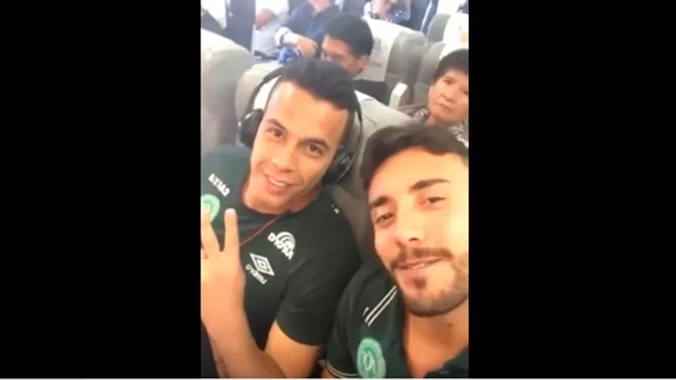Video: estamos llegando a Colombia, dijo un jugador de Chapecoense antes del accidente