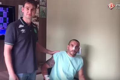 Video: así se recupera uno de los futbolistas del Chapecoense que sobrevivió al accidente