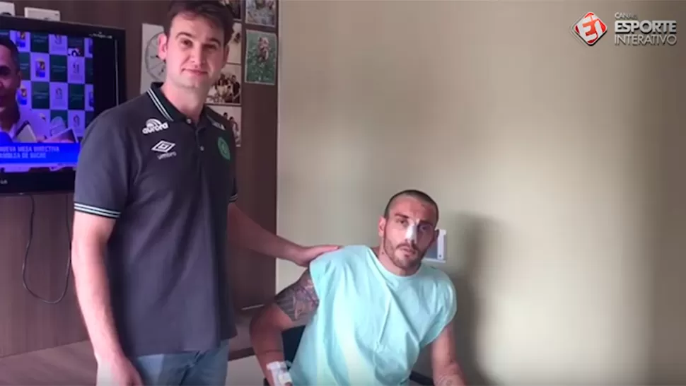Video: así se recupera uno de los futbolistas del Chapecoense que sobrevivió al accidente