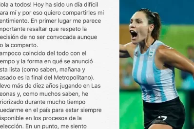 Una referente de Las Leonas no fue convocada para 2017 y descargó su bronca en las redes