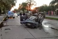 El hijo de “El Mono” Ale volcó en su camioneta cuando intentaba huir de la Policía