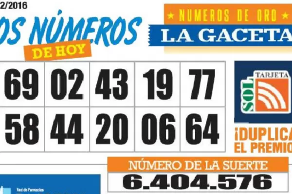 Los Números de Oro de LA GACETA