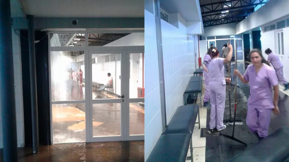Video: el Centro de Salud se volvió a inundar luego de la tormenta