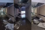 Así quedó una oficina pública después de la tormenta