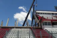 Avanzan las obras en la nueva platea de San Martín