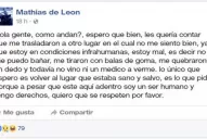 El preso que relató el motín por Facebook dijo que lo quebraron