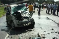 Impactante choque entre dos autos en la ruta 307: hay varios heridos