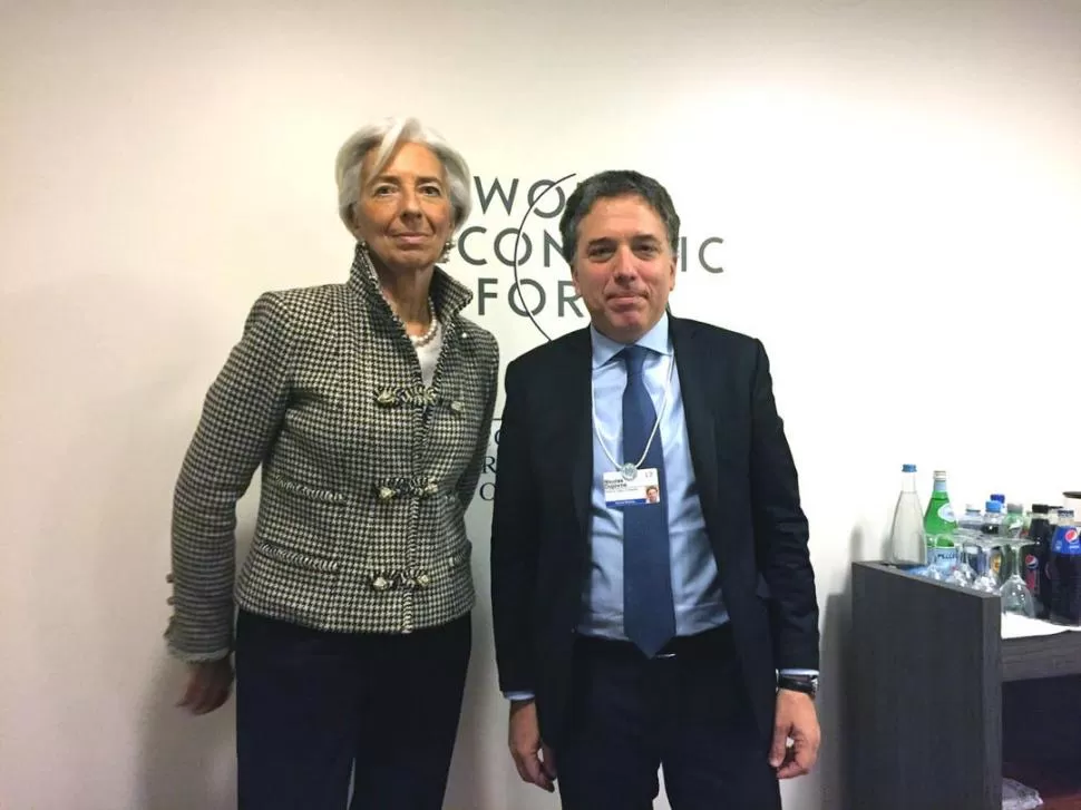 BUENA IMAGEN. El ministro Nicolás Dujovne se reunió con la titular del FMI, la francesa Christine Lagarde. dyn