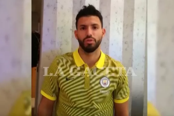 El Kun Agüero y un mensaje especial para un pequeño hincha de San Martín