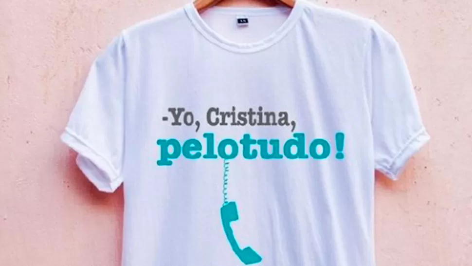 La remera con la frase de Cristina ya se vende en Internet