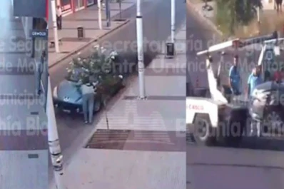 Video: se bajó de su auto a ver una vidriera, lo dejó abierto y se lo robaron