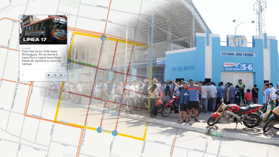 Mapa interactivo: así será el operativo de seguridad en las inmediaciones del estadio de Atlético