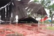 Video: el club Lastenia sufrió las consecuencias de las fuertes ráfagas de viento