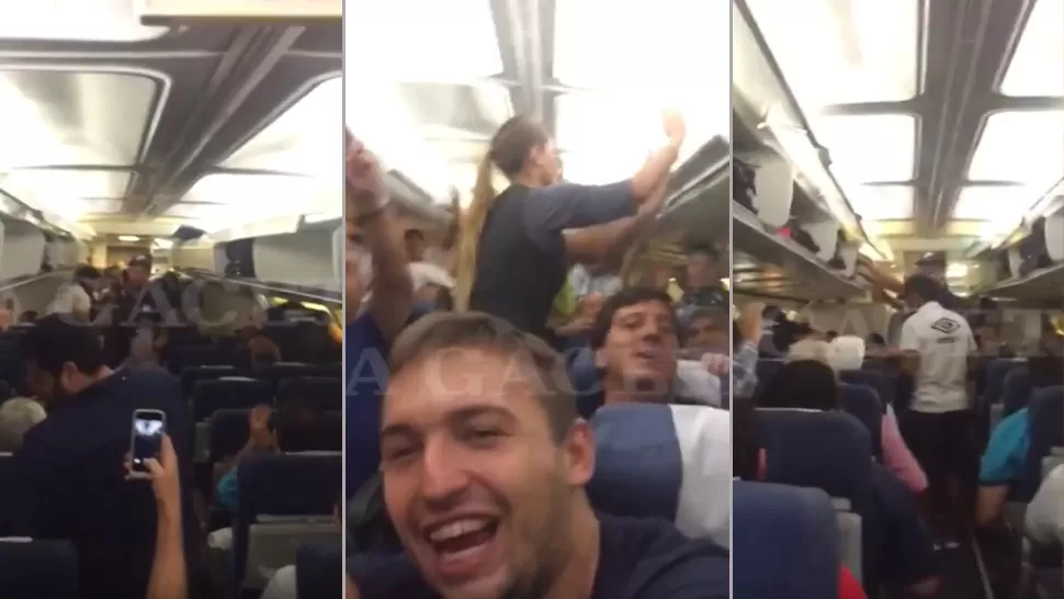 Video: Atlético fue ovacionado por los hinchas en el avión