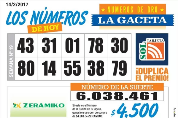 Los Números de Oro de LA GACETA