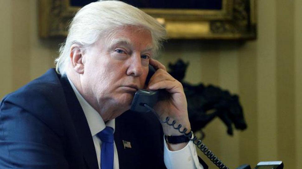 DONALD TRUMP. El mandatario estadounidense, durante una conversación telefónica. FOTO TOMADA DE ELUNIVERSAL.COM.MX
